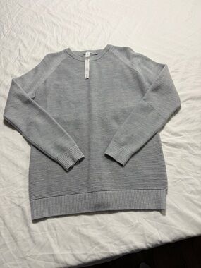 lululemon athletica blue  Ribbed Knit Crew Sweater